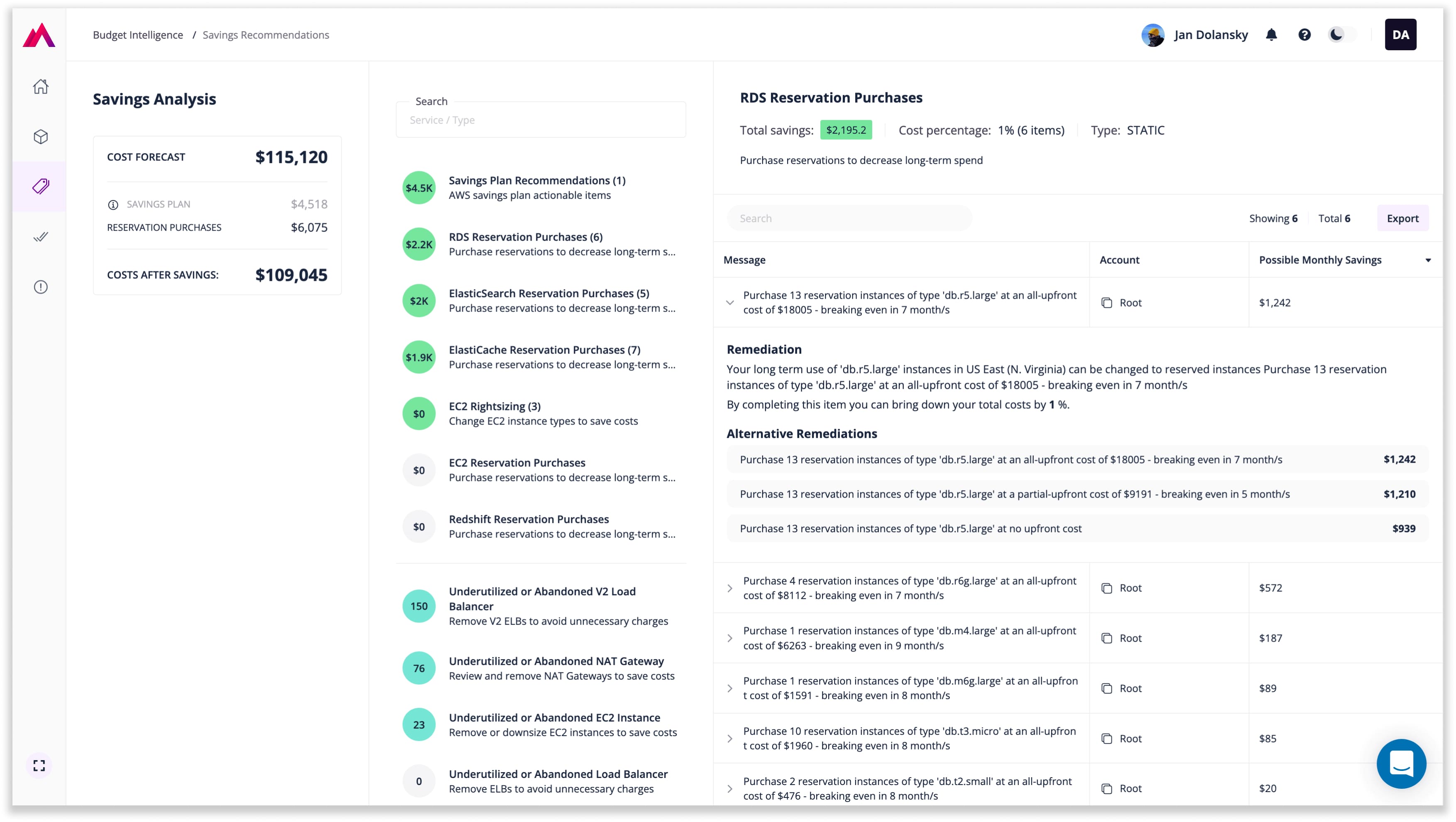 Tenacity cloud dashboard